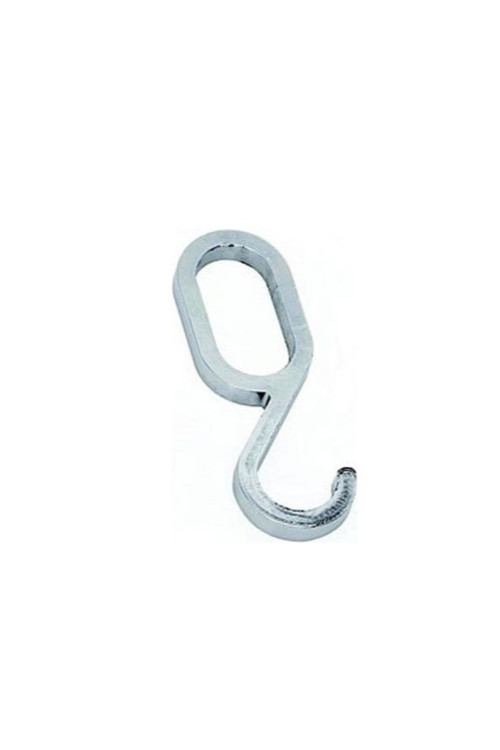 "9" Plastik Oval Kanca Krom Görünümlü 12 Adet