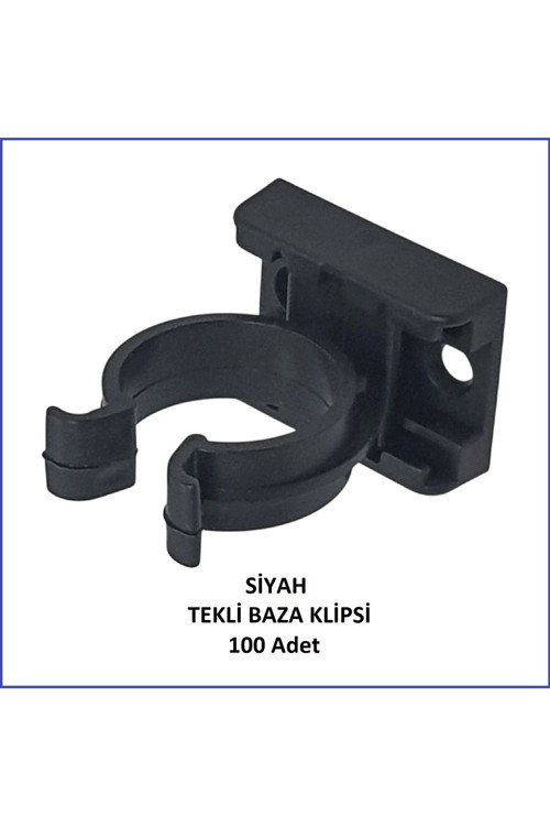 BAZA KLİPSİ, TEKLİ, Siyah (100 Adet)