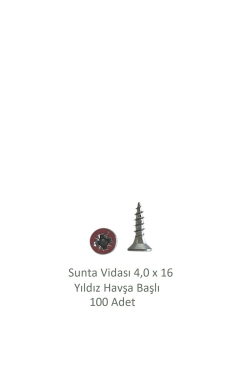 Sunta Vidası 4,0 x 16 mm 100 Adet YHB Vida