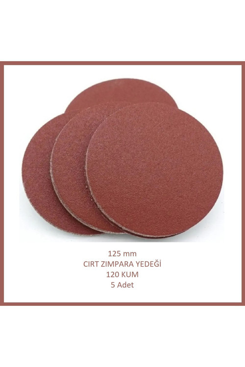 125 mm Cırt Zımpara Yedeği, 120 Kum (5 Adet)