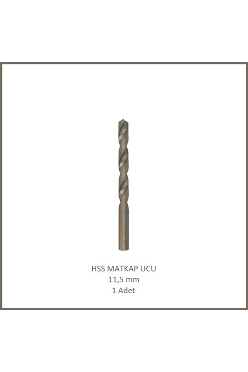 HSS Matkap Ucu 11,5 mm, Metal, Ahşap, Plastik için (1 Adet)