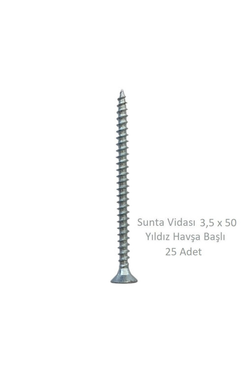 Sunta Vidası 3,5 x 50 mm 25 Adet YHB Vida