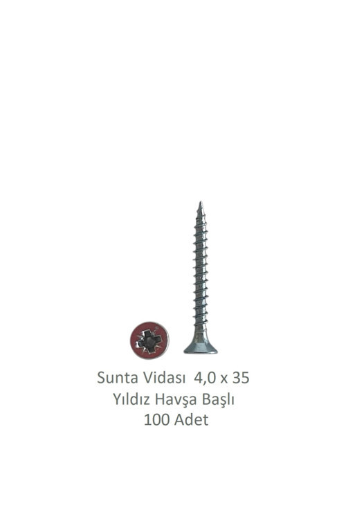 Sunta Vidası 4,0 x 35 mm 100 Adet YHB Vida