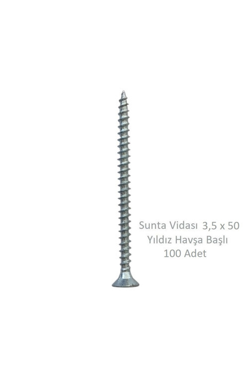 Sunta Vidası 3,5 x 50 mm 100 Adet YHB Vida