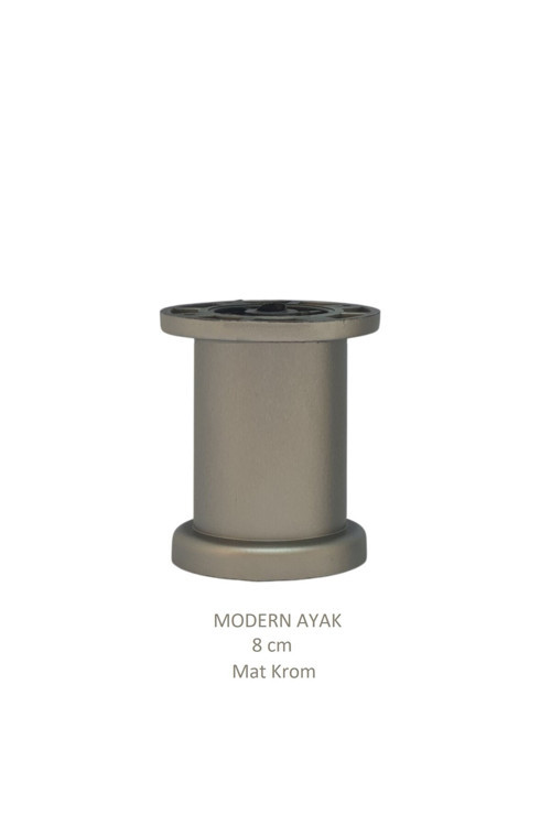 Modern Düz Ayak 8 cm Krom Tv Ünitesi Koltuk Altı Dolap Ayağı Vidaları