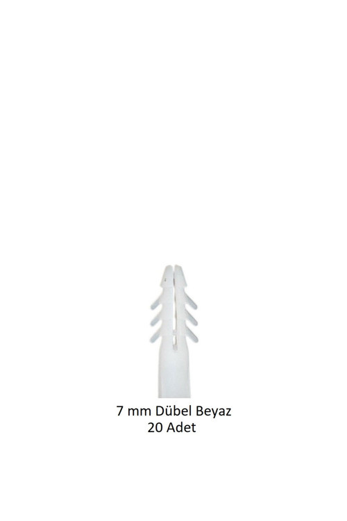 DÜBEL, 7 mm Beyaz Dübel, 20 adet