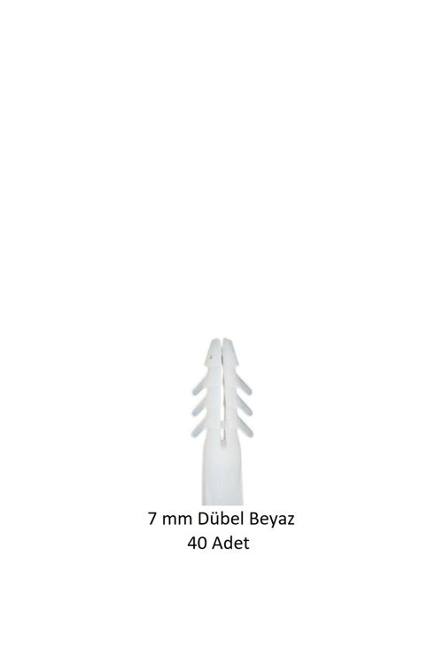 DÜBEL, 7 mm Beyaz Dübel, 40 adet