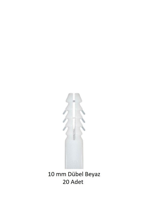 DÜBEL, 10 mm Beyaz Dübel, 20 adet
