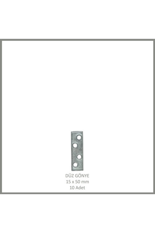 Düz Gönye, Sac Gönye, 15 x 50 mm (10 Adet)