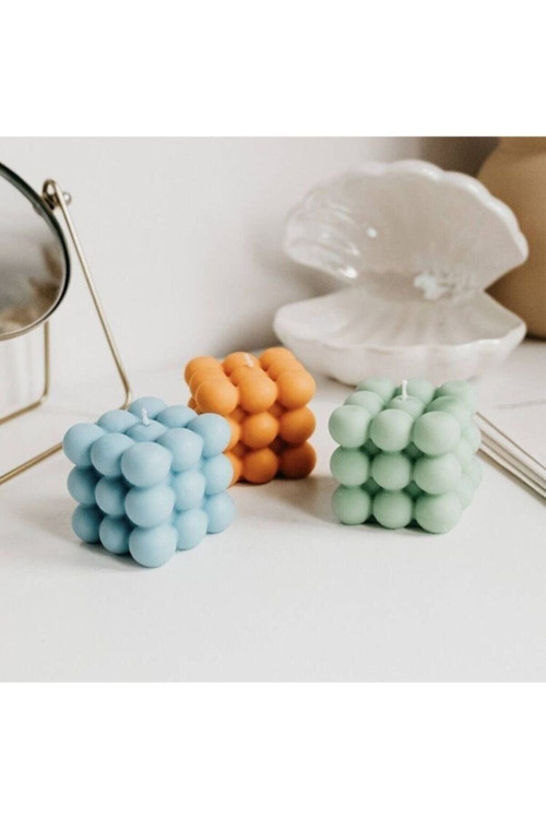 Soya Wax Dekoratif Bubble Mum 3'Lü Set