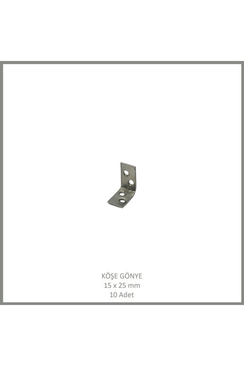 Köşe Gönye, Sac Gönye, 15 x 25 mm (10 Adet)