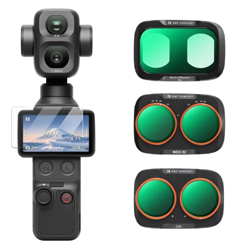 Dji Osmo Pocket 4P İçin 3 Parça Filtre Seti (CPL + Black Mist 1/4 + ND2-32)