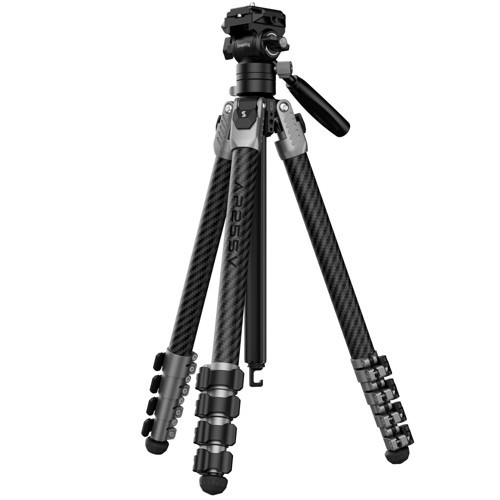 AP255Pro 5477 Taşınabilir Karbon Fiber Video Tripodu