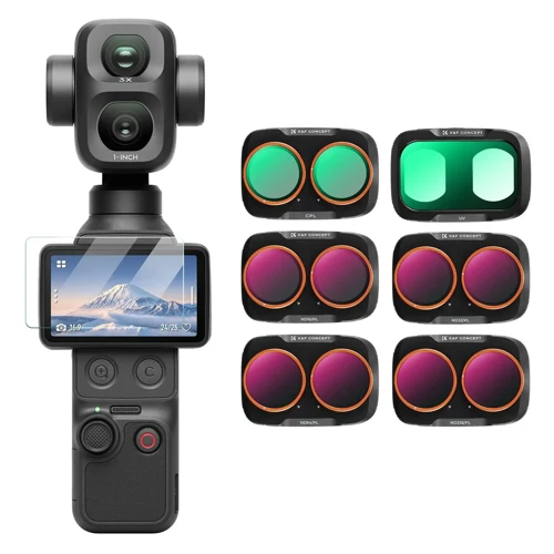 Dji Osmo Pocket 4P İçin 6 Parça Filtre Seti (UV + CPL + ND16/PL + ND32/PL + ND64/PL + ND256/PL)