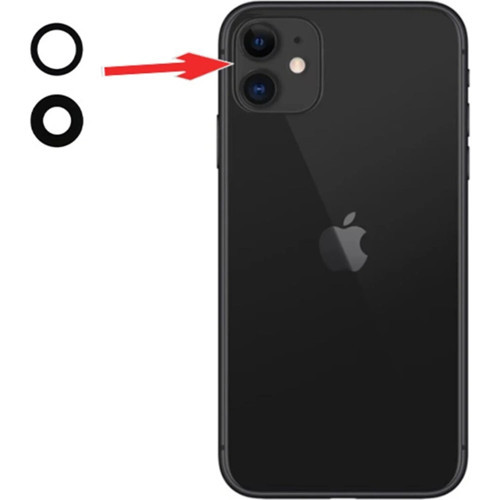 iPhone 11 Uyumlu Kamera Camı Lensi Seti
