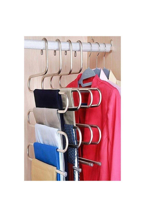 Adet 5 Katlı Metal Pantolon Eşarp Askısı
