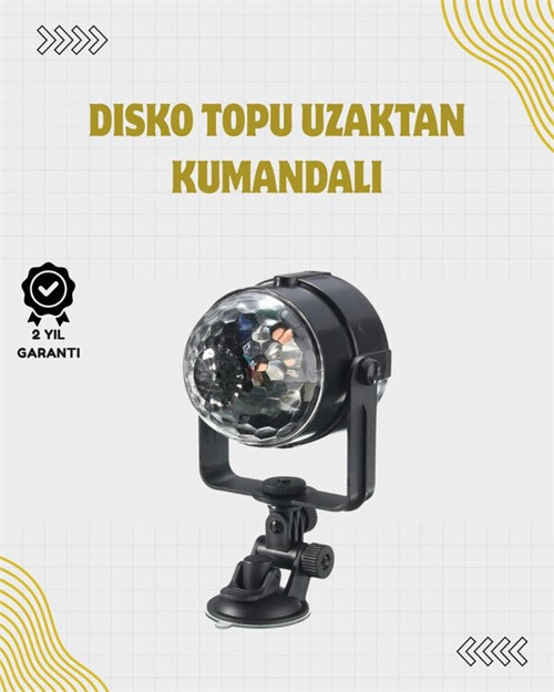 Uzaktan Kumandalı Ses Kontrollü LED Disko Işığı - Parti ve Kulüpler İçin