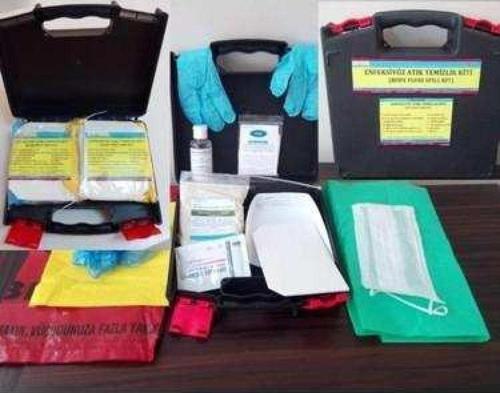 Enfeksiyöz Atık Temizlik Kiti ( 4 kullanım) (Body fluid spill kit