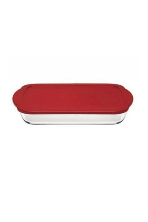 59006 Plastik Kapaklı Borcam Fırın Kabı 33x19 cm