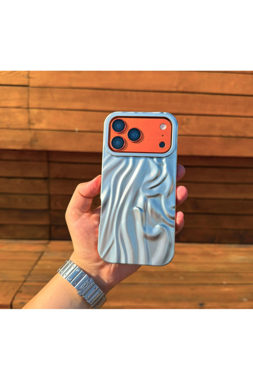 iPhone 17 Pro Max Parlak Dalgalı Tasarım Telefon Kılıfı