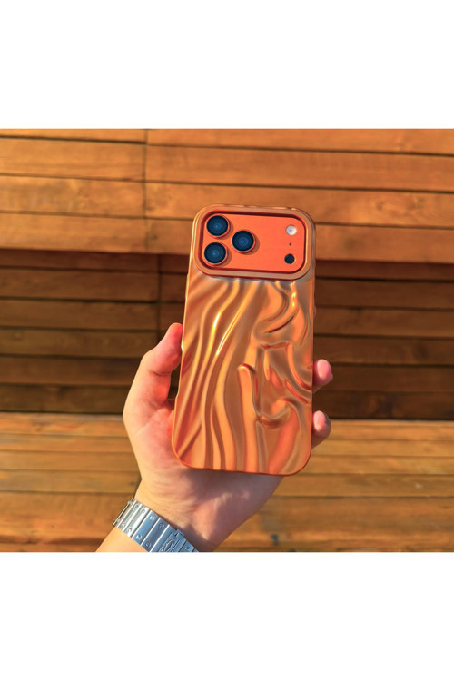 iPhone 17 Pro Max Parlak Dalgalı Tasarım Telefon Kılıfı