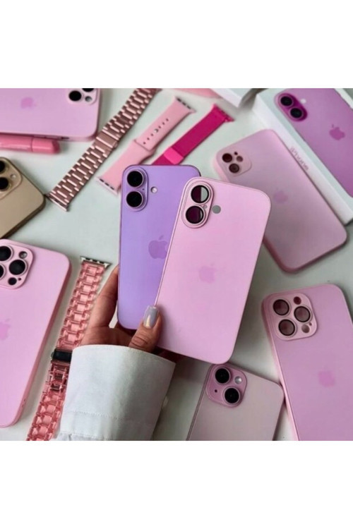 iPhone AG Glass MagSafe Tam Kaplama Lens Korumalı - Pembe İPHONE 15