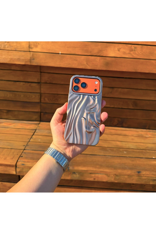 iPhone 17 Pro Max Parlak Dalgalı Tasarım Telefon Kılıfı