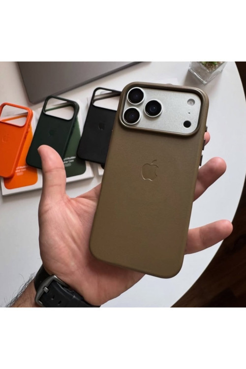 iPhone 17 Pro Max Magsafe Animasyonlu Deri Lansman Leather Kılıf