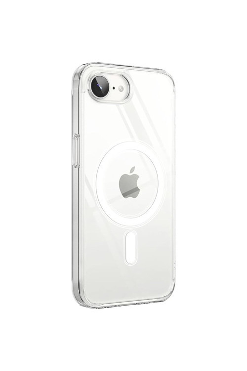 Apple iPhone 16e Magsafe Animasyonlu Sararmaz Kutulu Mika Şeffaf Kılıf