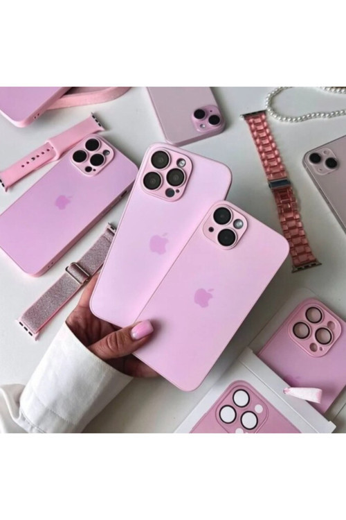 iPhone AG Glass MagSafe Tam Kaplama Lens Korumalı - Pembe İPHONE 13 PRO