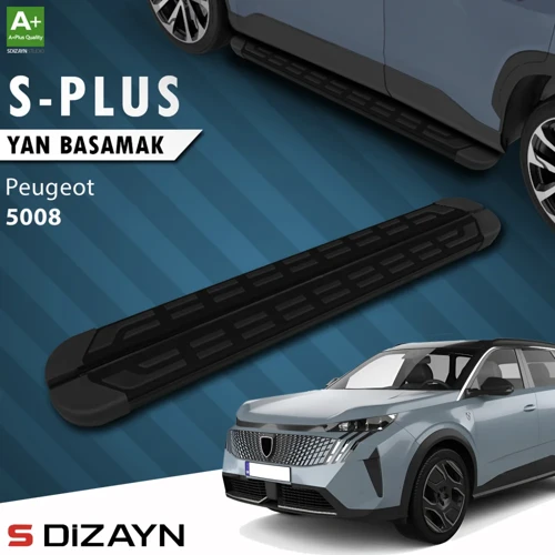 Peugeot 5008 3 Elektrikli S-Plus Siyah Yan Basamak 203 Cm 2024 Üzeri A+ Kalite