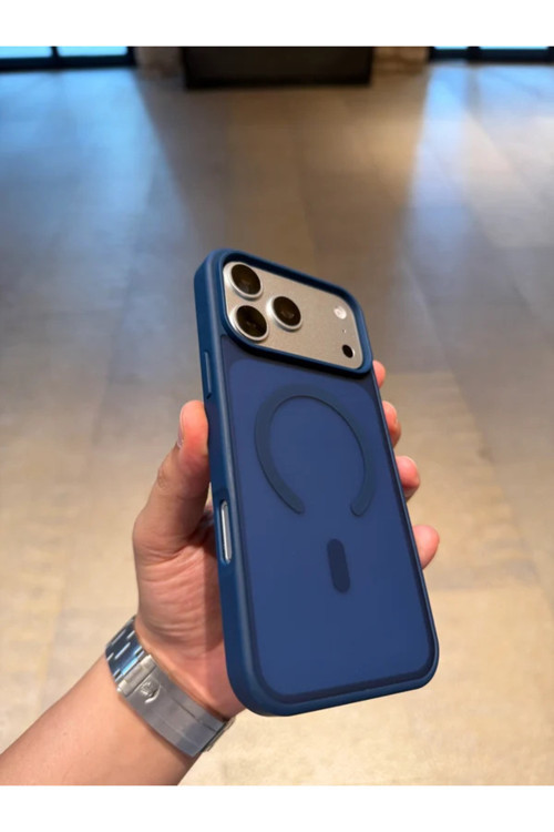 iPhone 17 Düz MagSafe Uyumlu Renkli Şeffaf Kılıf