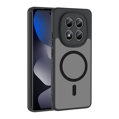 Xiaomi Redmi Note 15 Pro 5G Kılıf M-safe Şarj Özellikli MKST Babet Kapak - Siyah