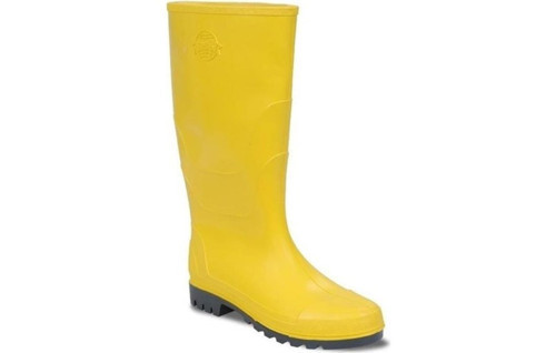 Pvc Lastik Sarı Uzun Çizme Merdane Çizmesi 40 Numara