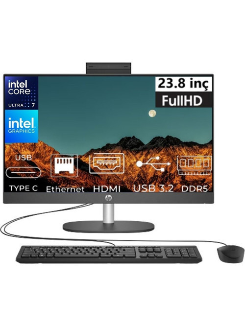 ProOne 240 G10 Ultra 7 155U D1BC2ET-K43 32GB 2TB Intel Graphics W11Pro 23.8" Full HD All in One PC