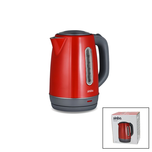 Kırmızı Çelik Kettle Su Isıtıcısı Kablosuz Kullanım 1.8lt 360 Derece Dönebilme Otomatik Ka