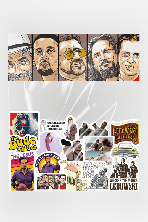 Big Lebowski Sticker Paketi 16 Parça Kaliteli Su Geçirmez Etiket Seti