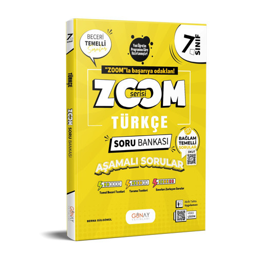 7. Sınıf Türkçe Soru Bankası Zoom Serisi Günay Yayınları
