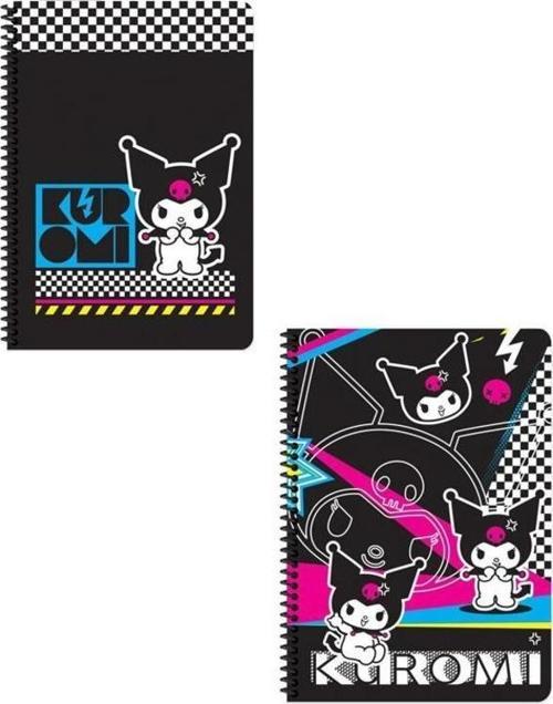 Kuromi A4 80 Yaprak Karton Kapak Defter 2 li Set 2