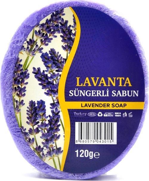 Lavanta Özlü Süngerli Sabun Banyo Duş Sabunu 120 G
