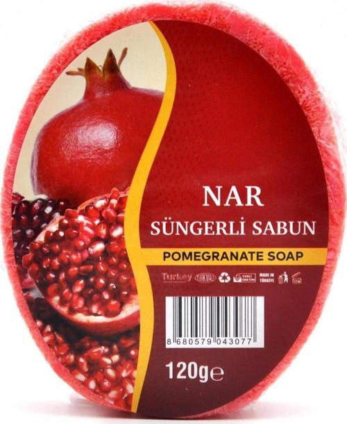 Nar Özlü Süngerli Sabun Banyo Duş Sabunu 120 G