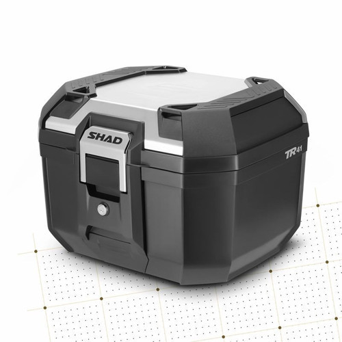 TR41 Silver Motosiklet Arka Çanta 41 Litre Kapasiteli Top Case Motor Çanta Alümimyum