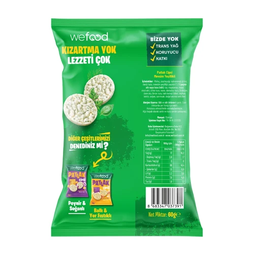 Mevsim Yeşillikli Patlak Cipsi 60 g 8'li