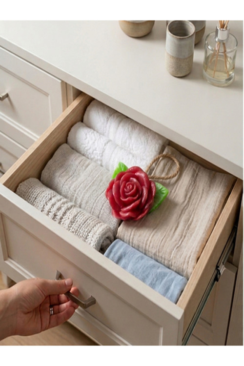 6'lı Renkli Gül Dekoratif Sabun Seti - Gardırop, Çekmece, Banyo Ve Ayakkabılık Kokusu ,Hediyelik