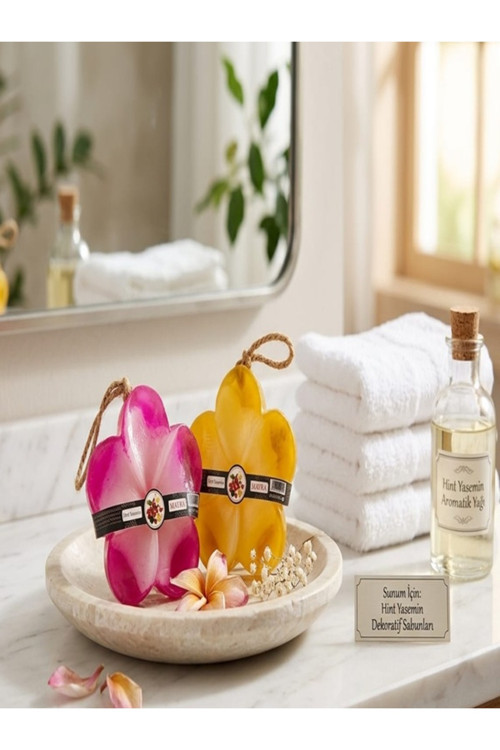 Hint Yasemi Dekoratif Sabun İkili Set - Gardırop, Banyo ve Ev İçin Doğal Oda Kokusu