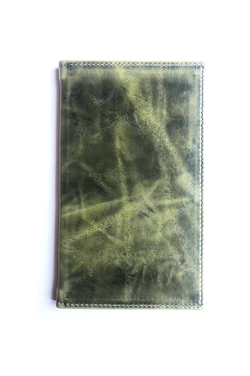 Hesap Sümeni Adisyon Kabı Vegan Deri Suni Deri 12 X 20 Cm. Pull - Up Yeşil