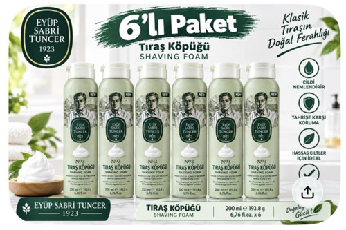 Tıraş Köpüğü No:3 - 200 ml 6lı Paket