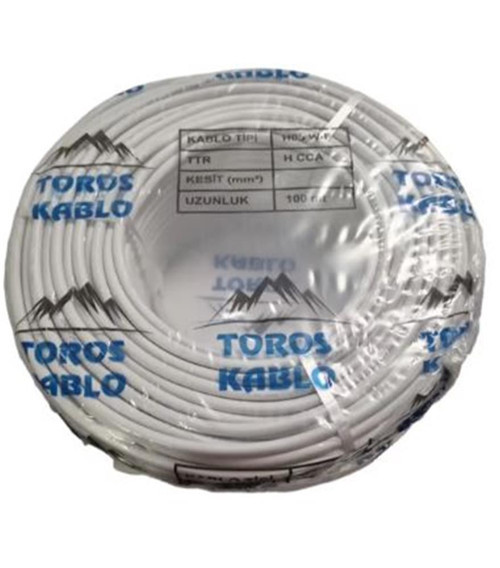Sinyal Kablo 3x1,5 Cca Beyaz (top-100 Mt)