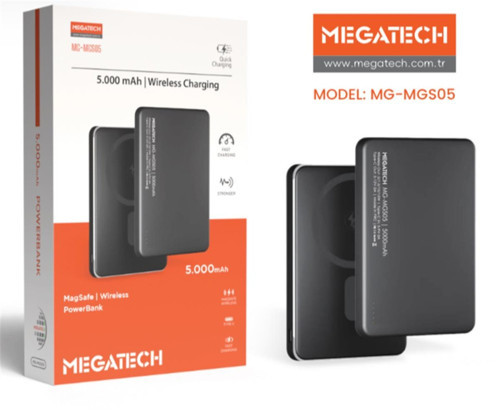 MG-MGS05 5.000 Mah Siyah Powerbank Magsafe Wıreless (Hızlı Şarj)