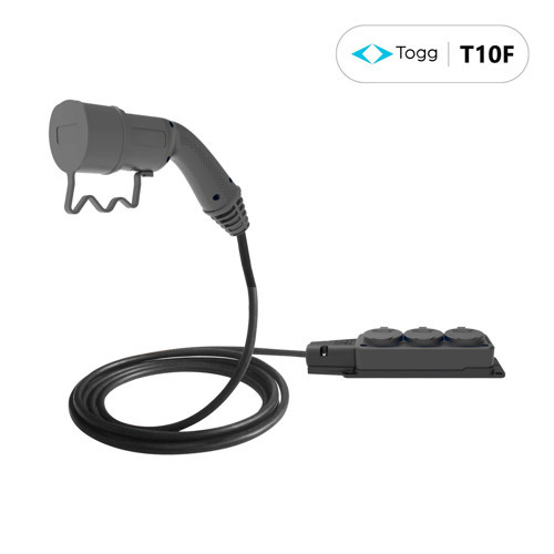 V2L TOGG T10F Uyumlu 3 Çıkışlı Elektrikli Araç Adaptörü 220V -3 Metre